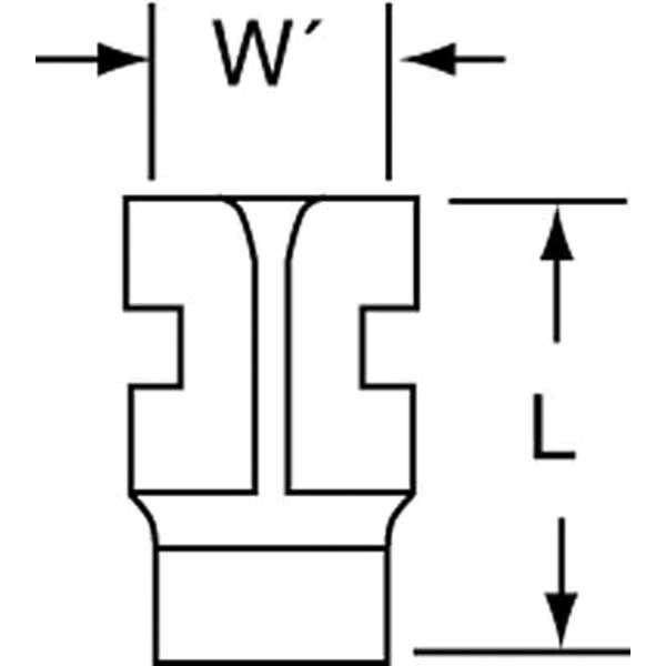Female Flag Disconnect, Bare, PK1000