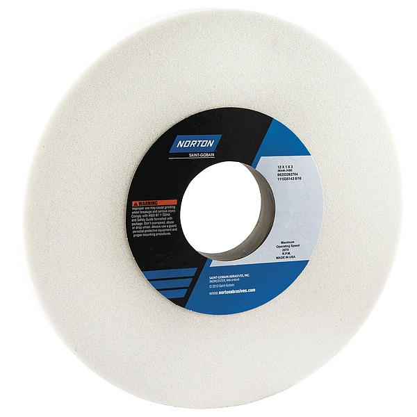 Grinding Wheel, T1, 12x1x3, AO, 46G, Med, Wht