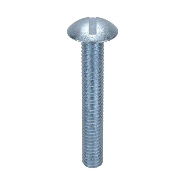 5/16"-18 x 2 in Slotted Truss Machine Screw, Zinc Plated Steel, 100 PK