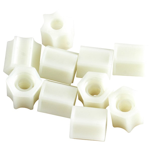 Nylon Compression Nuts, 1/4 In OD, PK10
