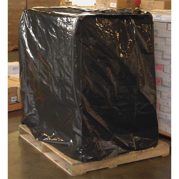 Pallet Cover, 73 in x 51 in, 3 mil, Black, 50 PK