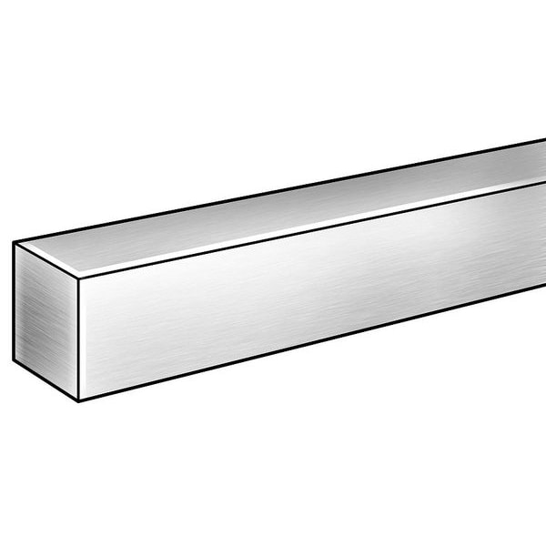 Square Stock, Al, 6061, 5/8 x 5/8 In, 6 Ft