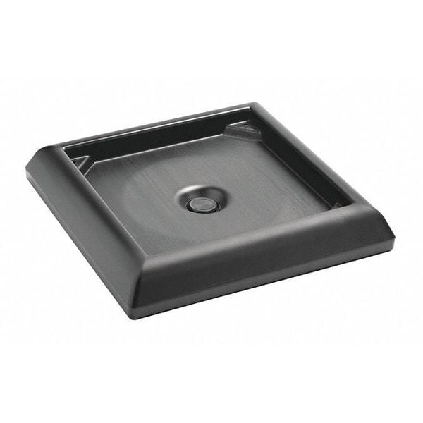Ranger(R) 45 to 65 gal Trash Can Lid, Black, Plastic, 24 1/2 in W/Dia