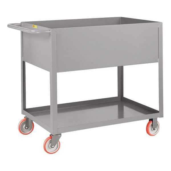 Deep Shelf Truck, 12 ga. Steel, 1200 lb Load Capacity, 2 Shelves, 24" W, 35" H