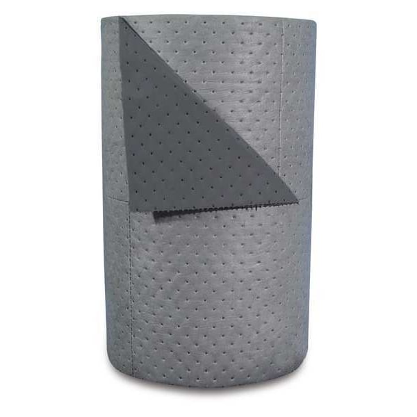 Sorbent Roll, 63 gal, 30 in x 300 ft, Universal, Gray, Polypropylene