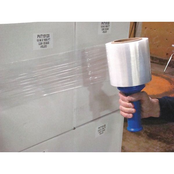 Stretch Wrap, 5" W x 1000 ft. L, 80 ga, Cast Style, Clear, Standard Duty