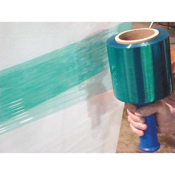 Stretch Wrap, 5" W x 1000 ft. L, 80 ga, Cast Style, Green, Standard Duty