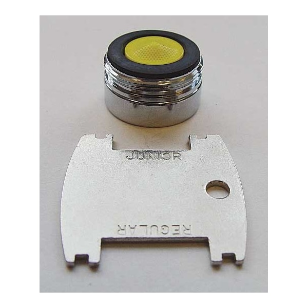 2.2 gpm Outlet, 13/16"-27 Thread Size, Chrome, Brass