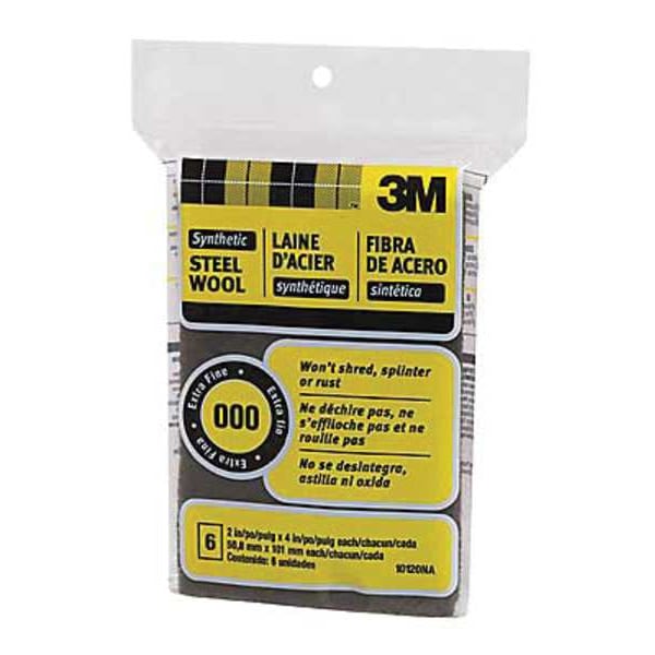 Sanding Wool Pad, Extra Fine, Gray, PK18