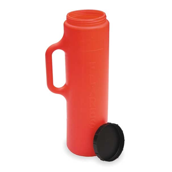 Nonspike Flare Case, Red, Polypropylene, 18 in Length, Screw-On Cap