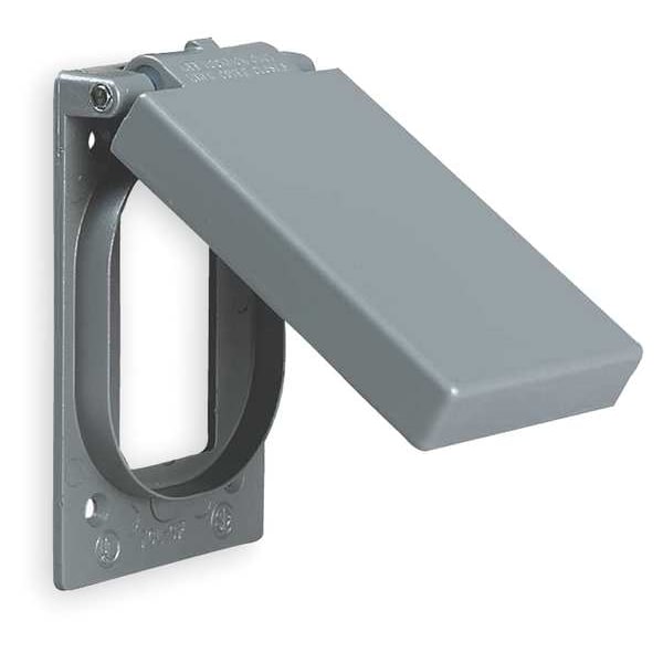 Weatherproof Cover, 1 Gang, Aluminum, Duplex Receptacle Cover Type