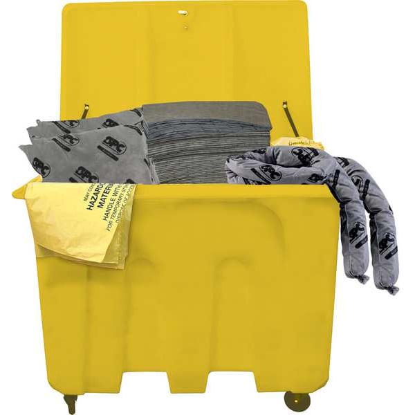 Spill Kit, 184 gal Volume Absorbed per Kit, Chest, Orange