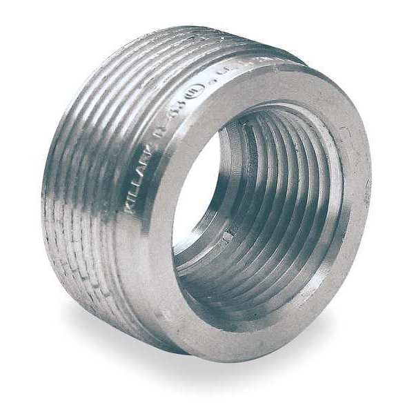 IMC Reducing Bushing, 1 in x 2 in, Threaded, Aluminum, PVC Coated, Silver
