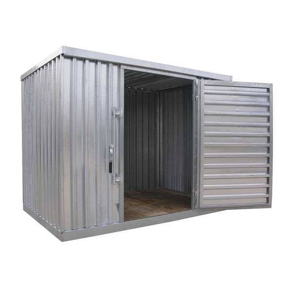 Steel Single Depth Storage Building, Silver