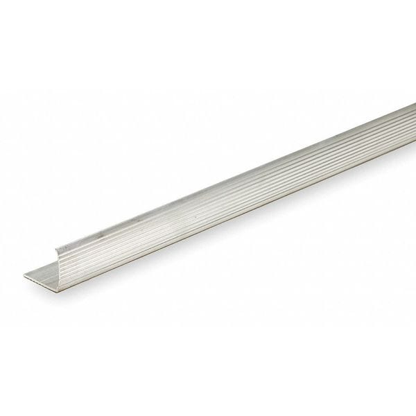 Stair Edging Aluminum Silver, 96 in W x 1/16 in Thick