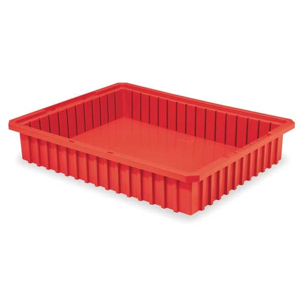 Industrial Grade Polymer, Divider Box, Red, 22 3/8 in L, 4 in H