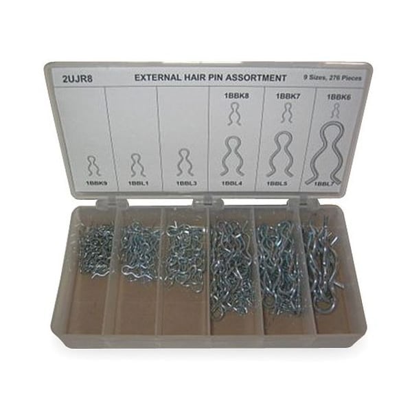 Hairpin Clip, Stl, 276Pcs, 9Sizes