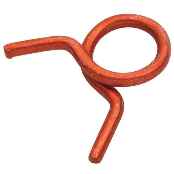 Hose Clamp, Dia 0.312x0.062, Red, PK100