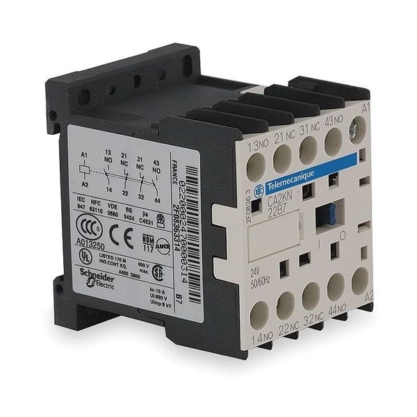 IEC Control Relay, 2NO/2NC, 24VDC, 10A