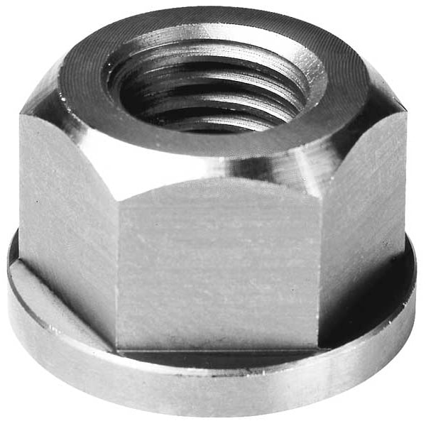 Flange Nut, 1"-8, 18-8 Stainless Steel, Not Graded, 1-5/8 in Hex Wd