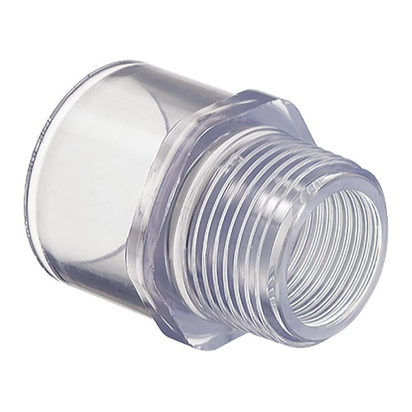 PVC Male Adapter, MNPT x Solvent, 1 in Pipe Size