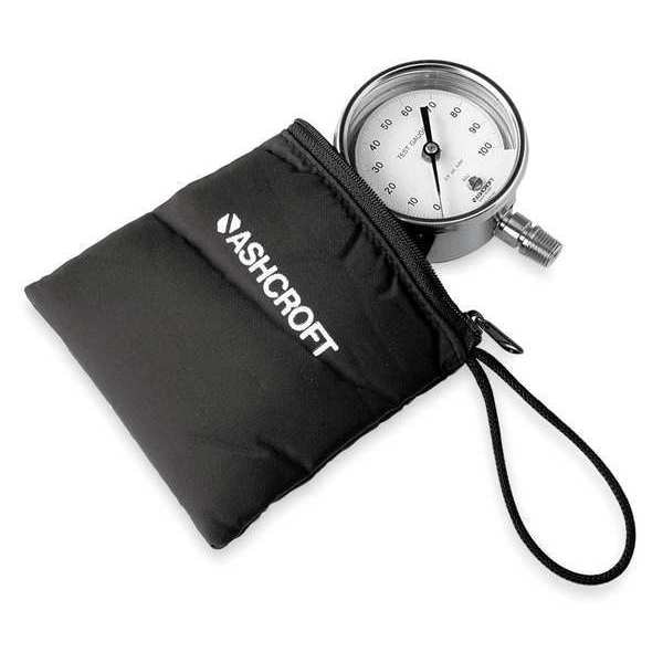 Test Pressure Gauge, 0 to 30 psi, 3 in Dial, 1/4 in NPT, Bottom Location