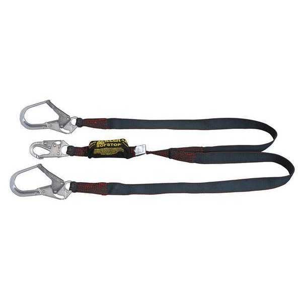 Miller Arc Flash Rated Shock Absorbing Lanyard, 4 ft. Length, 2 Leg(s), 310 lb. Weight Capacity