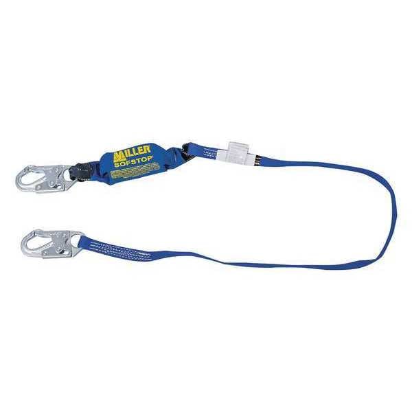Honeywell Miller Arc Flash Rated Shock Absorbing Lanyard, 4 ft. Length, Snap Hook, Steel, 1 Leg(s)