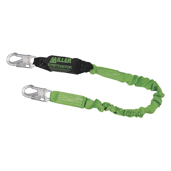 Miller Shock Absorbing Lanyard, 6 ft. Length, 1 Leg(s), 310 lb. Weight Capacity