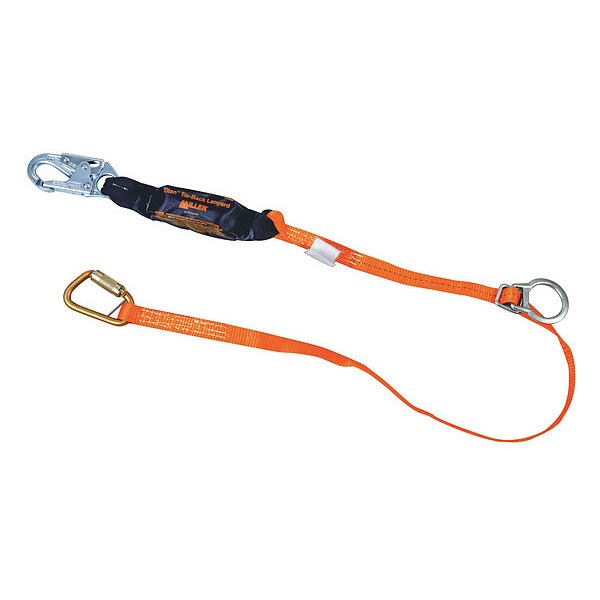 Titan(TM) Shock Absorbing Lanyard, 6 ft. Length, Snap Hook, Steel, 1 Leg(s), 310 lb. Weight Capacity