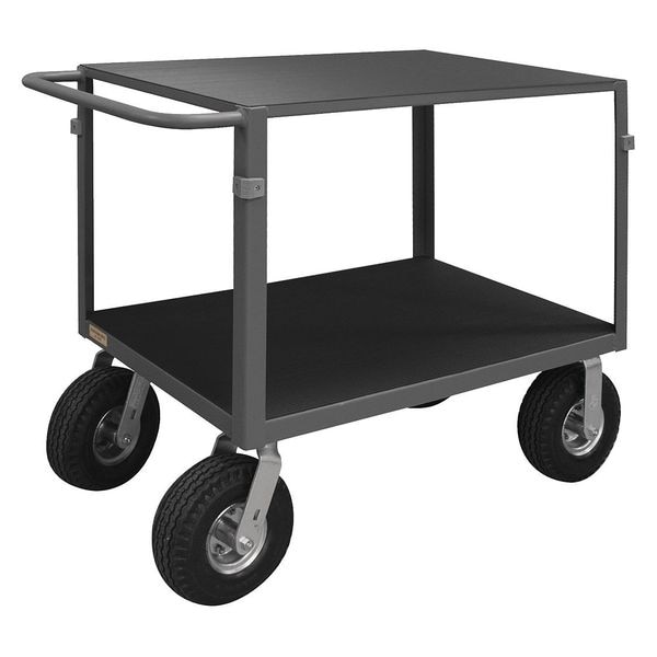 Instrument Cart with Flush Metal Shelves, Steel, 1,000 lb Load Capacity, 2 Shelves, 42 3/4 in L