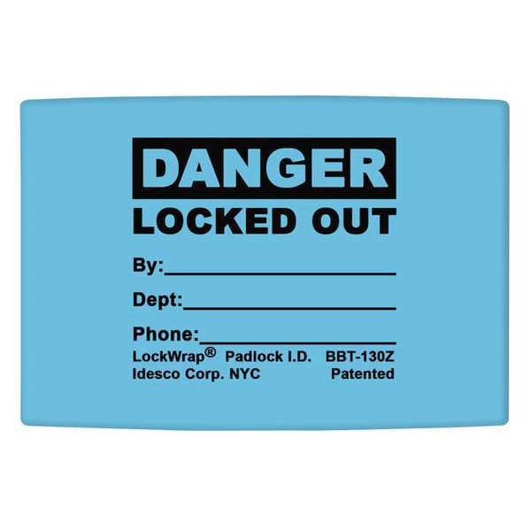 Padlock Label, 1-5/8inHx1-1/2inW, PK25, LMBBT128AAC
