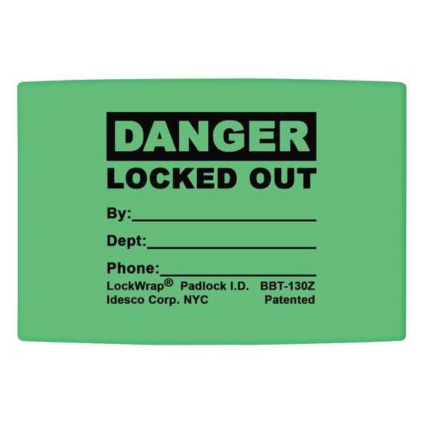 Padlock Label, 1-5/8inHx 1-1/2inW, PK25