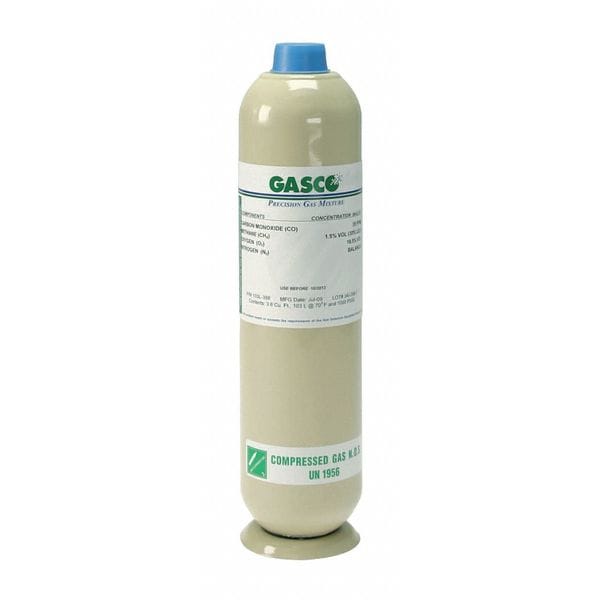 Calibration Gas, Carbon Dioxide, Nitrogen, Oxygen, 103 L, C-10 (5/8 in UNF) Connection