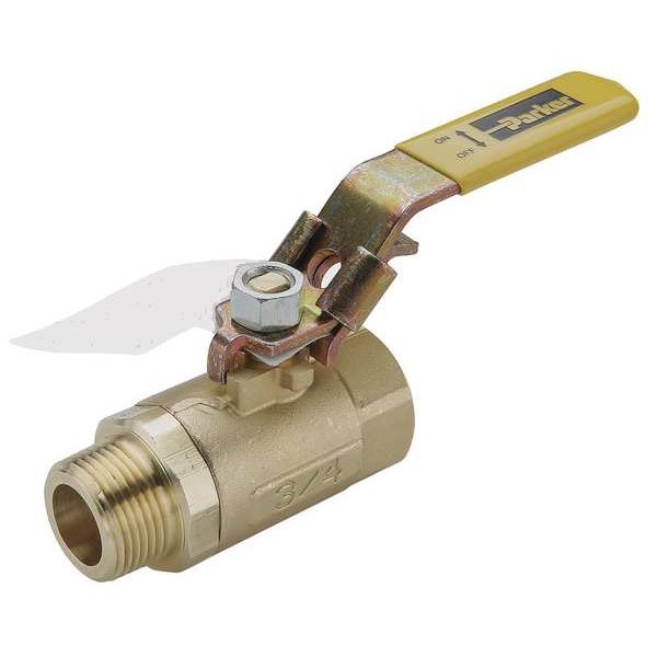 1/2" FNPT x MNPT Brass Ball Valve Inline