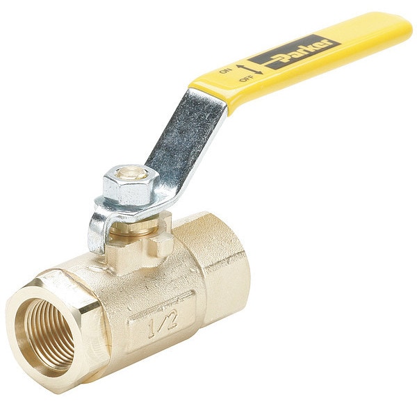 1" SAE Female Brass Ball Valve Inline
