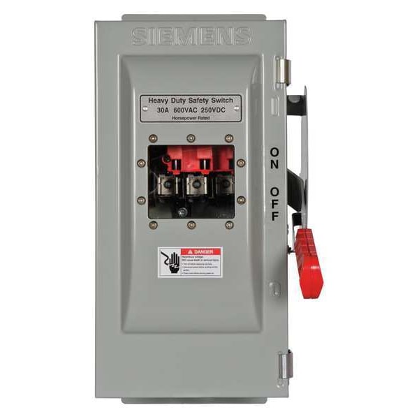 Fusible, Safety Switch, Heavy Duty, 600 V, 3PST