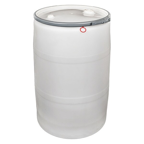 Open Head Transport Drum, Polyethylene, 55 gal, Unlined, White