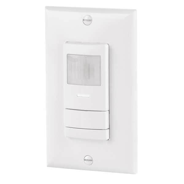 Wall Mount Sensor, Occupancy, Photocell, 0 to 10V Dimming, Hard Wired, White, 2,000 sq ft, Fluorescent, Incandescent, LED
