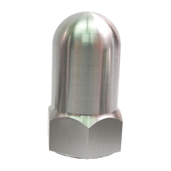 High Crown Flattened Head Cap Nut, 1/2"-13, 18-8 Stainless Steel, Plain, 1-1/32 in H