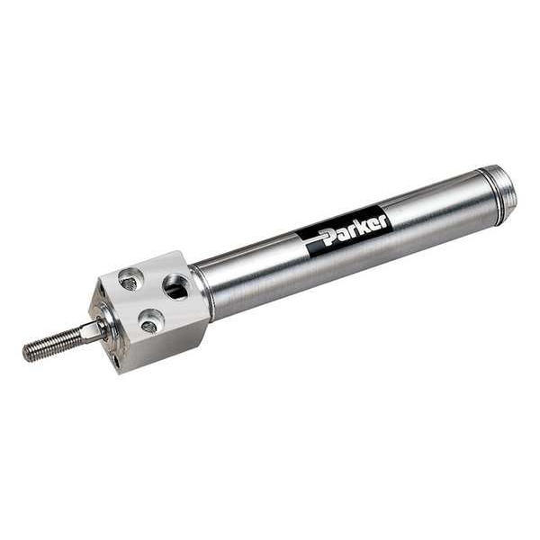 Air Cylinder, 1 1/2 in Bore, 5 in Stroke, Round Body Double Acting, Stainless Steel .