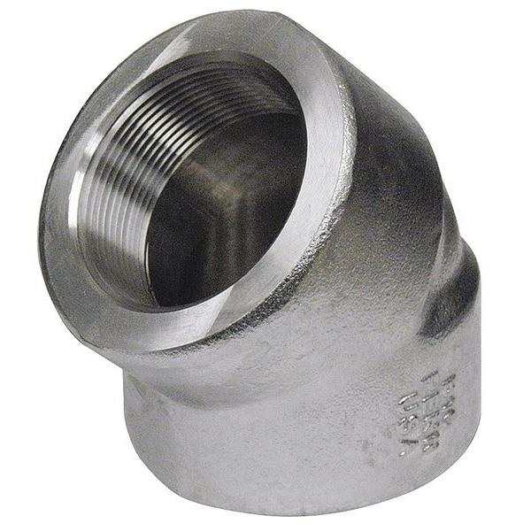 1" FNPT 304/304L SS 45 Degree Elbow