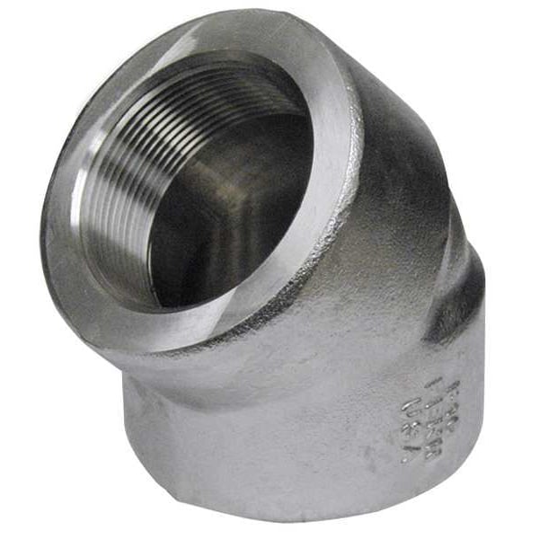 1-1/2" FNPT 316/316L SS 45 Degree Elbow