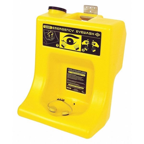 Eyewash Station, 18 gal Tank Capacity, Wall Mount, 24 in H., 22 in W