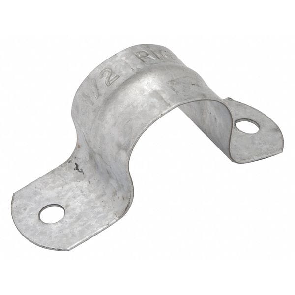 Two Hole Strap, Conduit Use, 6 in, Steel, Zinc Plated
