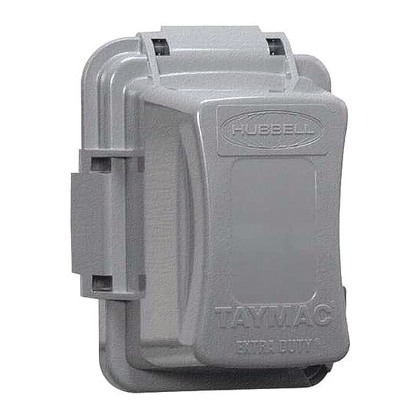 Box Cover, Outlet Box Type, 1 Gang, Polycarbonate, In-Use Cover Type