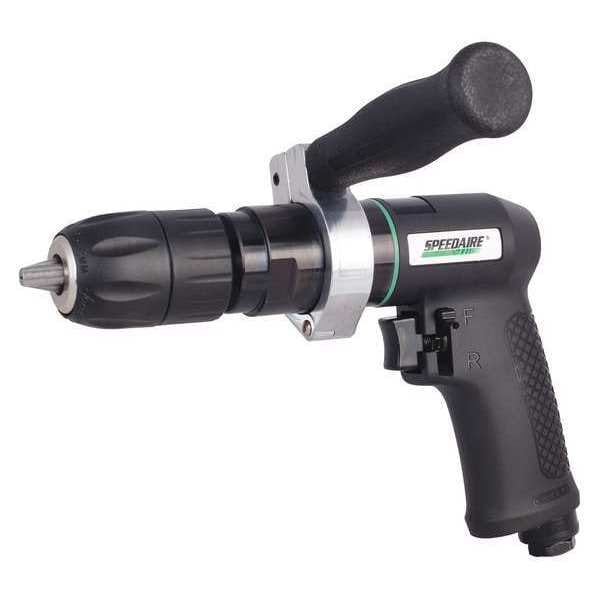 Air Drill, Keyless, 1/2 In, 800 RPM