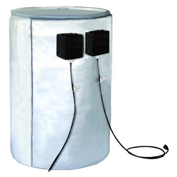 Drum Heater, Dual Zone - For Metal Drums, 55 Gallon, 240V, 3200W