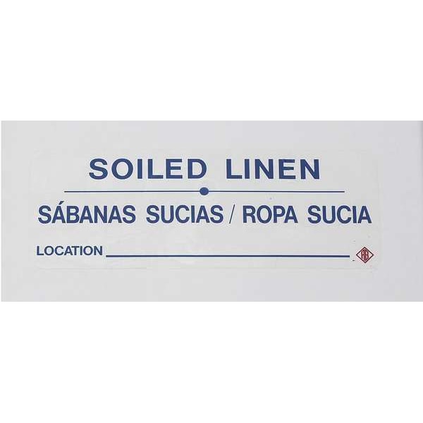 Bilingual Hamper Label "Soiled Linen", Blue Text, PK5