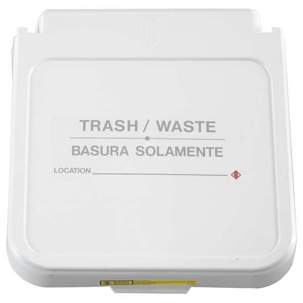 Bilingual Hamper Label "Trash/Waste", Orange Text, PK5